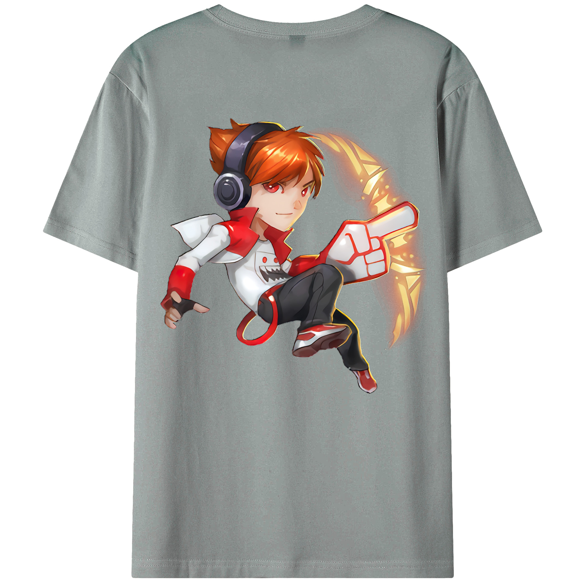（画像用） リーグ・オブ・レジェンド League of Legends LOL 綿100％ メンズ半袖Tシャツ（バックプリント） 通気性